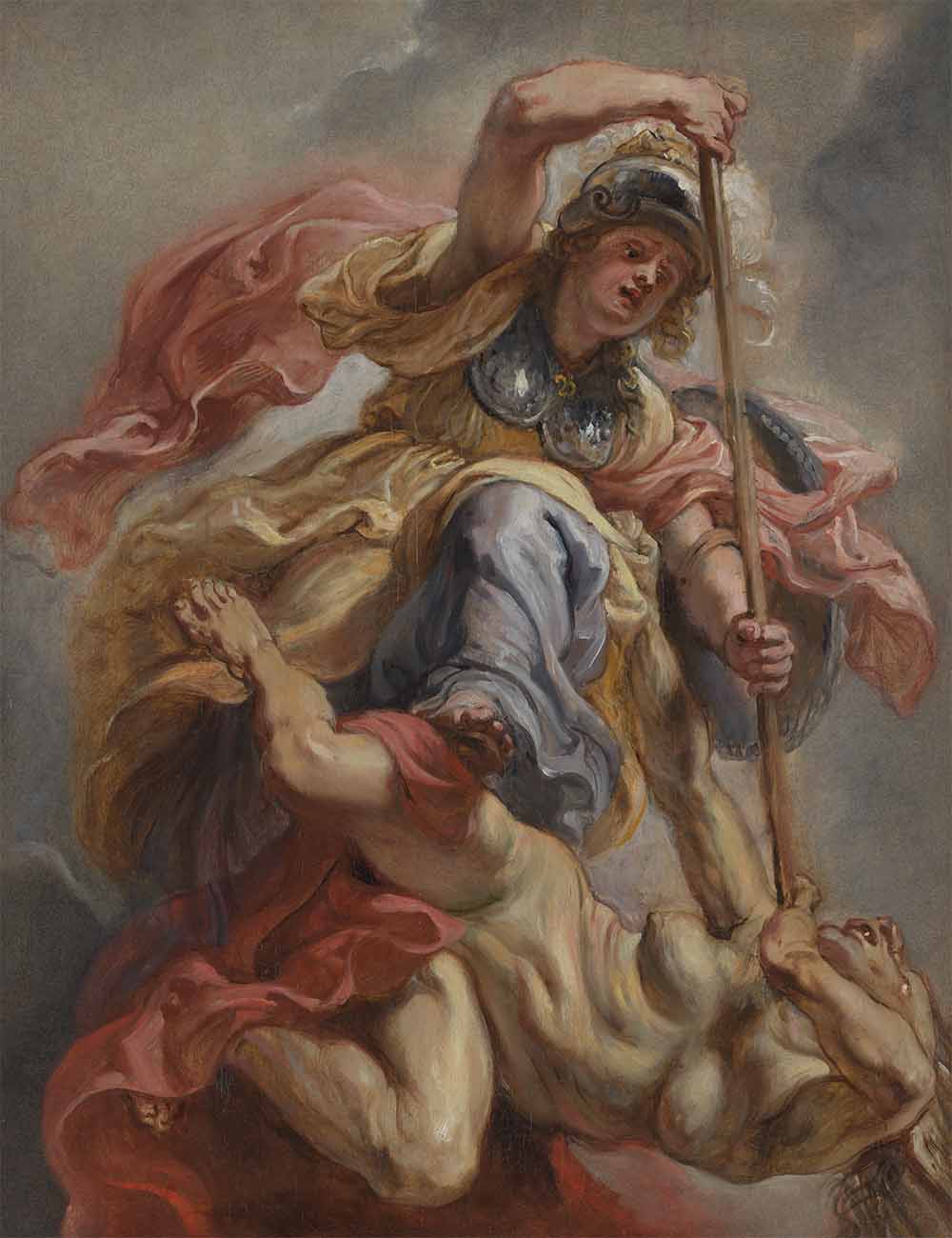 Schilderij Minerva overwint de tweedracht van Peter Paul Rubens