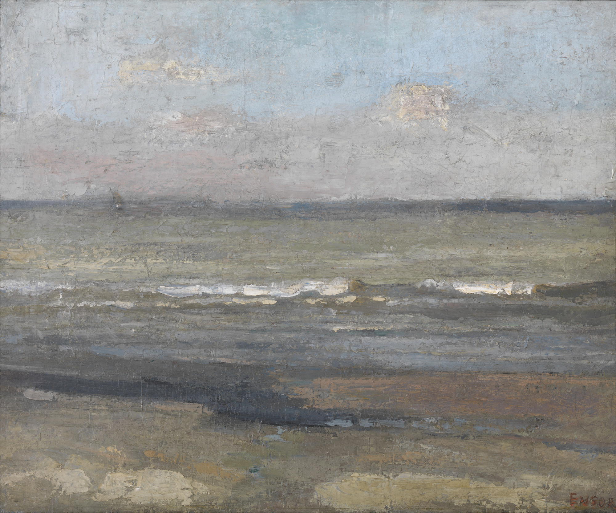 Schilderij Grijze zee van James Ensor