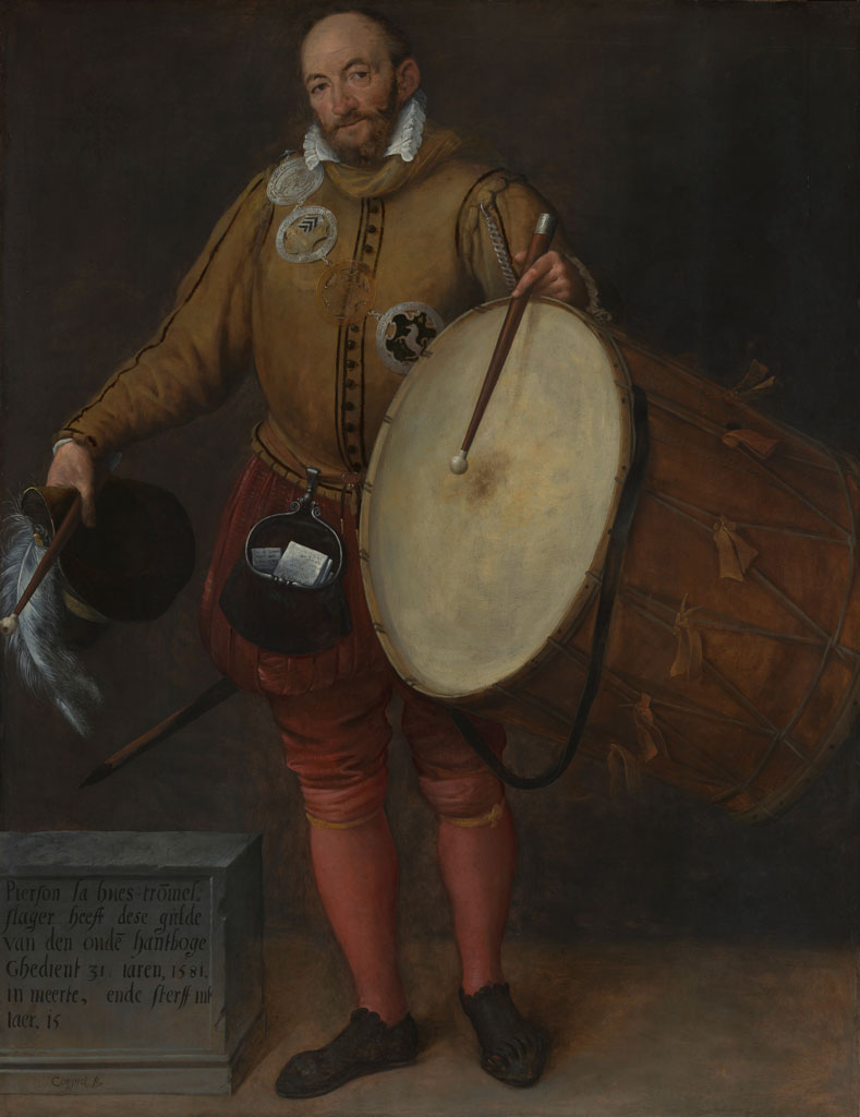 Pierson la Hues, trommelaar en bode van de gilde van de oude handboog, Gillis Coignet I, KSMKA