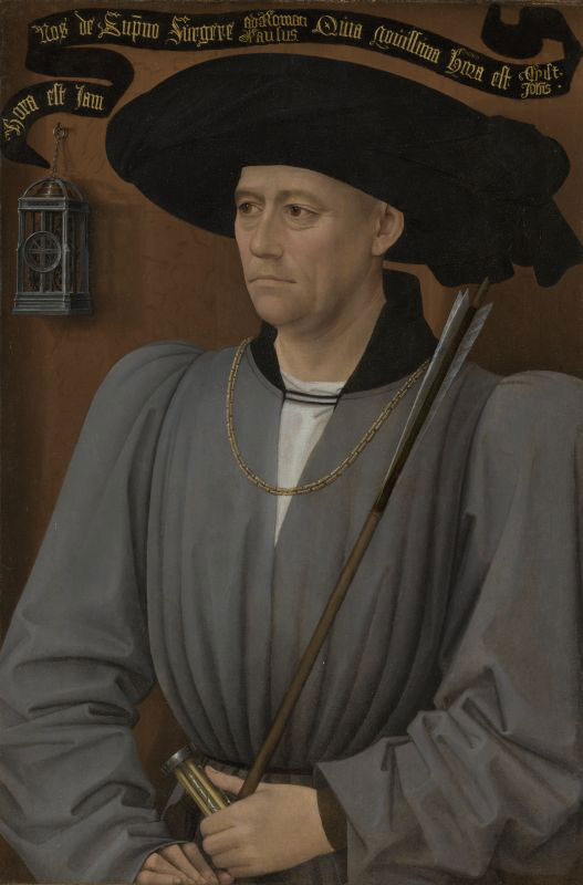 Portret van een kamprechter, toegeschreven aan Rogier van der Weyden , KMSKA