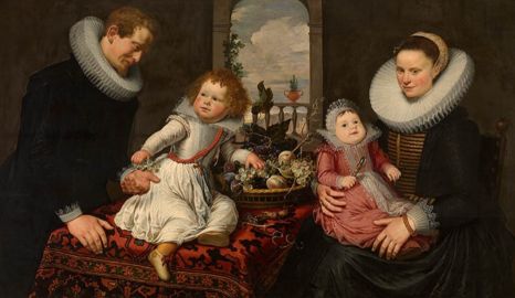 Portret van een familie van Cornelis de Vos