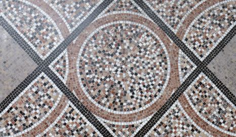 Restauratie mozaïekvloer (detail)