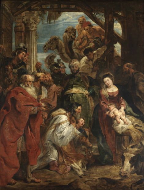 aanbidding-door-de-koningen-peter-paul-rubens-kmska.jpg Schilderij Aanbidding door de koningen van Peter Paul Rubens