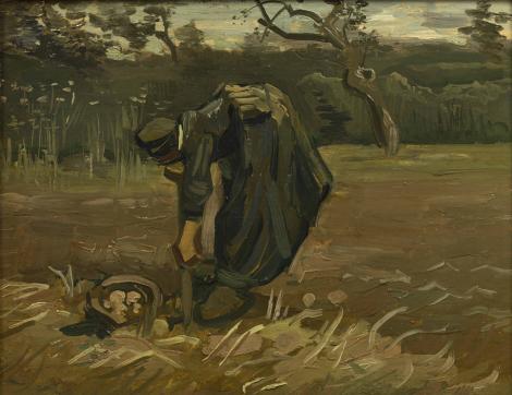 aardappelrooister-vincent-van-gogh-kmska.jpg Schilderij Aardappelrooister van Vincent Van Gogh