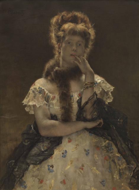 de-parijse-sfinks-alfred-stevens-kmska.jpg Schilderij De Parijse sfinks van Alfred Stevens