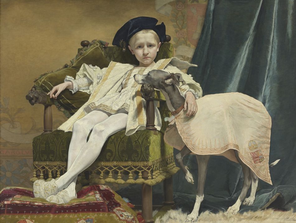 2336_Keizer Karel als kind_Jan Van Beers.jpg Schilderij Keizer Karel als kind van Jan Van Beers