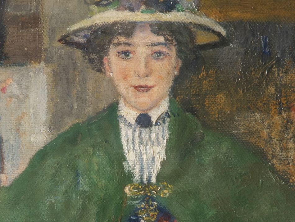 Emma Lambotte_doorJamesEnsor_1907_privécollectie.jpg Portret van Emma Lambotte door James Ensor