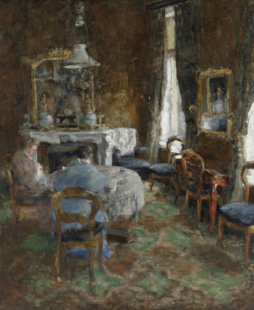 het-burgersalon-james-ensor-kmska.jpg Schilderij Het burgersalon van James ensor