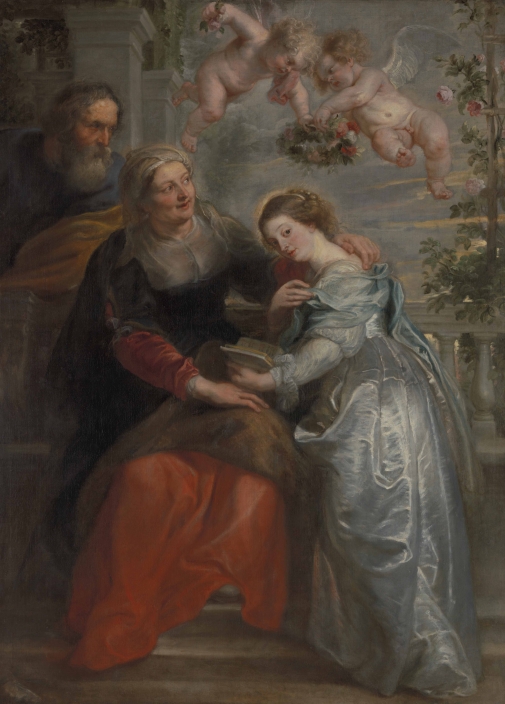 opvoeding-van-maria-peter-paul-rubens-kmska.jpg Schilderij Opvoeding van Maria van Peter Paul Rubens
